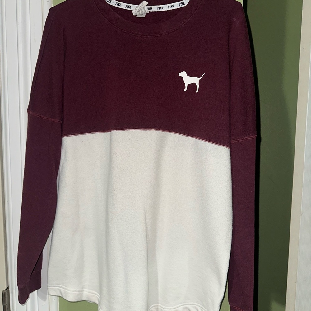 Victoria's Secret Pink Maroon Long Sleeve
